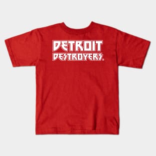 Detroit Destroyers - White Kids T-Shirt